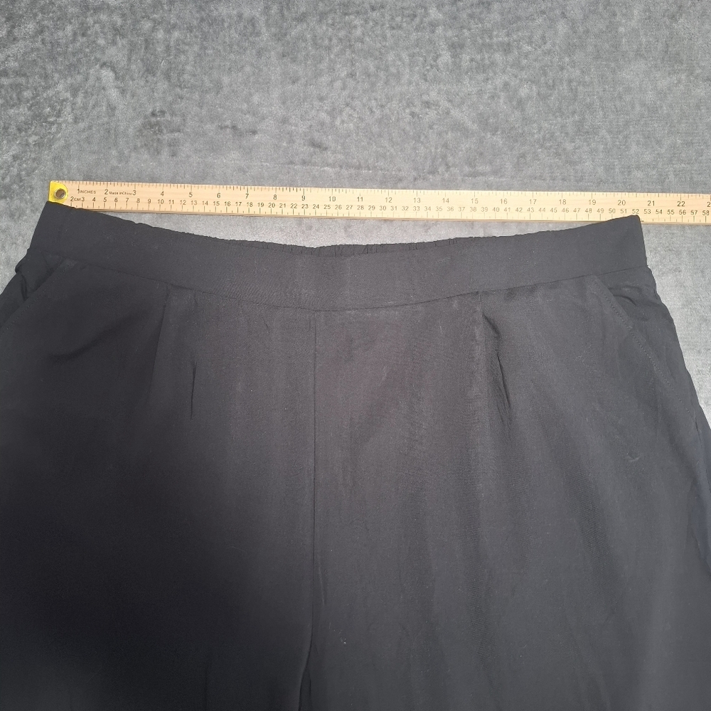 Torrid Pull On Wide Leg Challis Pant Womens Size 3 High Rise Black Elastic Black - Picture 7 of 13